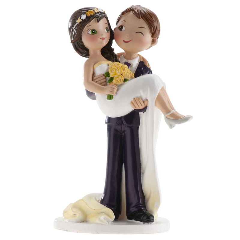 Figura de Tarta para Boda Novios Guiño Figura de Tarta para Boda Novios Guiño