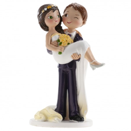 Figura de Tarta para Boda Novios Guiño