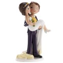 Figura de tarta para boda novios guiño