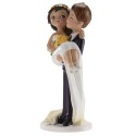 Figura de tarta para boda novios guiño