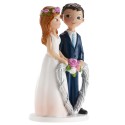 Figura de Tarta para Boda Novios Corazón