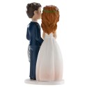 Figura de tarta para boda novios corazón