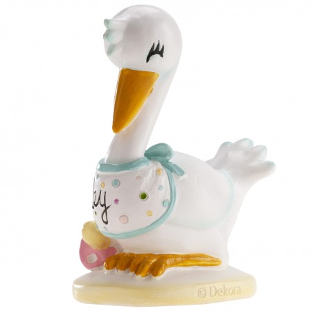 Figura para tarta cigüeña para bautizo o baby shower