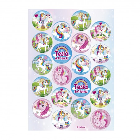 Pack de 20 Mini Discos Unicornios
