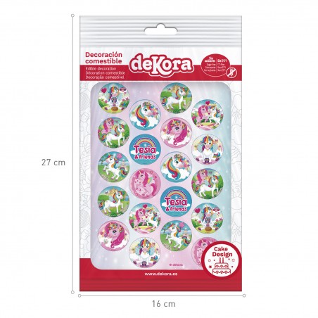 Pack de 20 mini discos unicornios