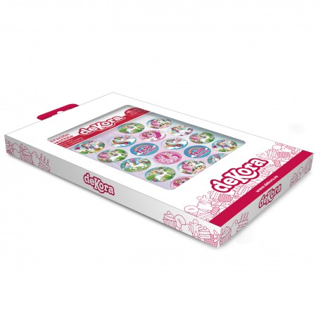 Pack de 20 mini discos unicornios