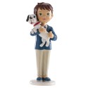 Figura de Tarta Niño Comunión con Perrito