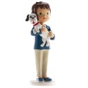 Figura de Tarta Niño Comunión con Perrito