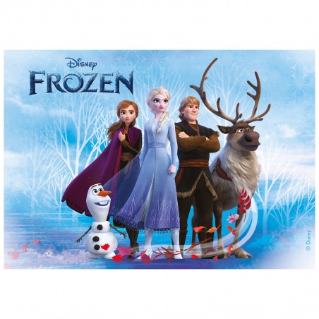 Lámina Comestrible Rectángular Modelo Frozen