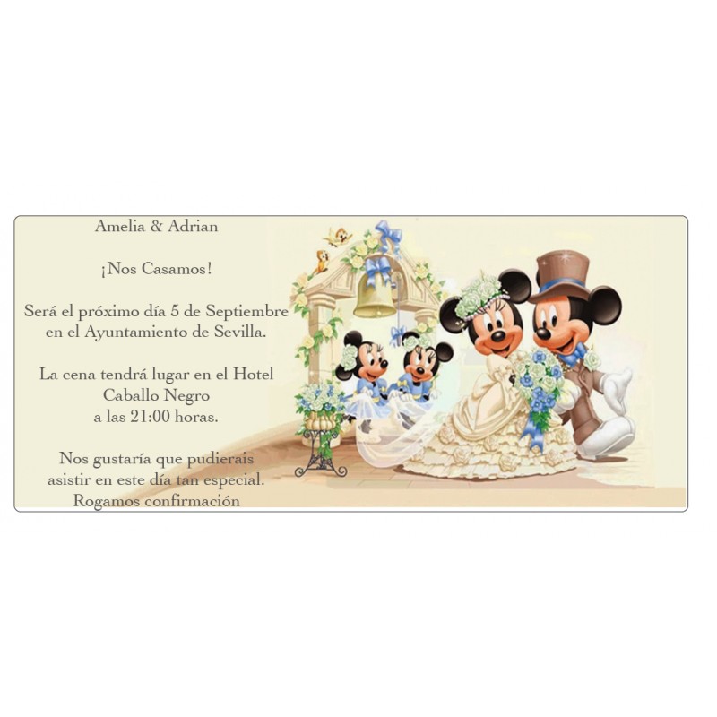 Invitaciones Para Bodas Mickey Mouse Invitaciones Para Bodas Mickey Mouse