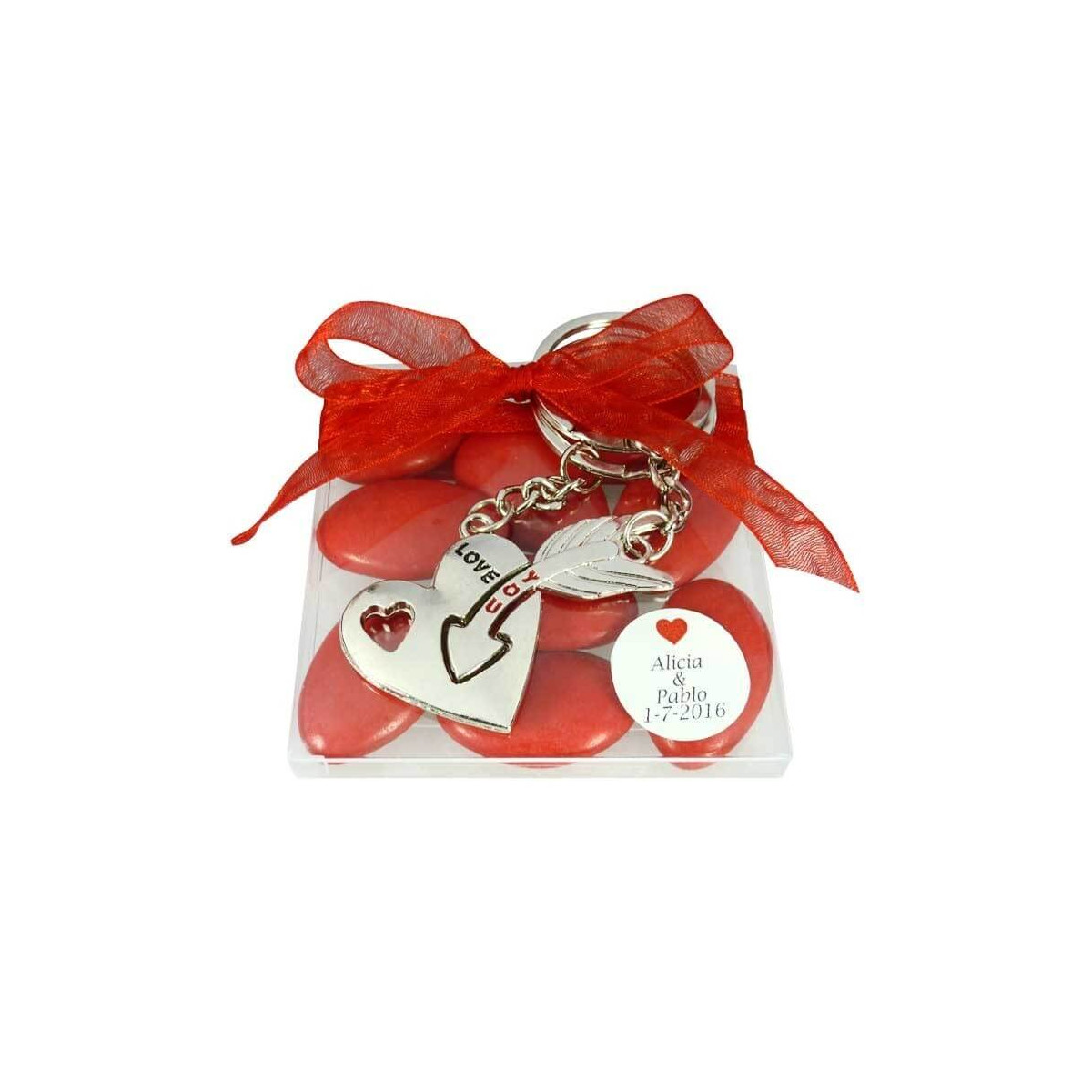 Llavero doble boda personalizado