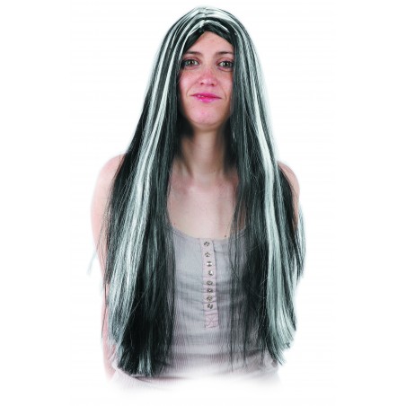 Peluca Hippie Mechas Blancas