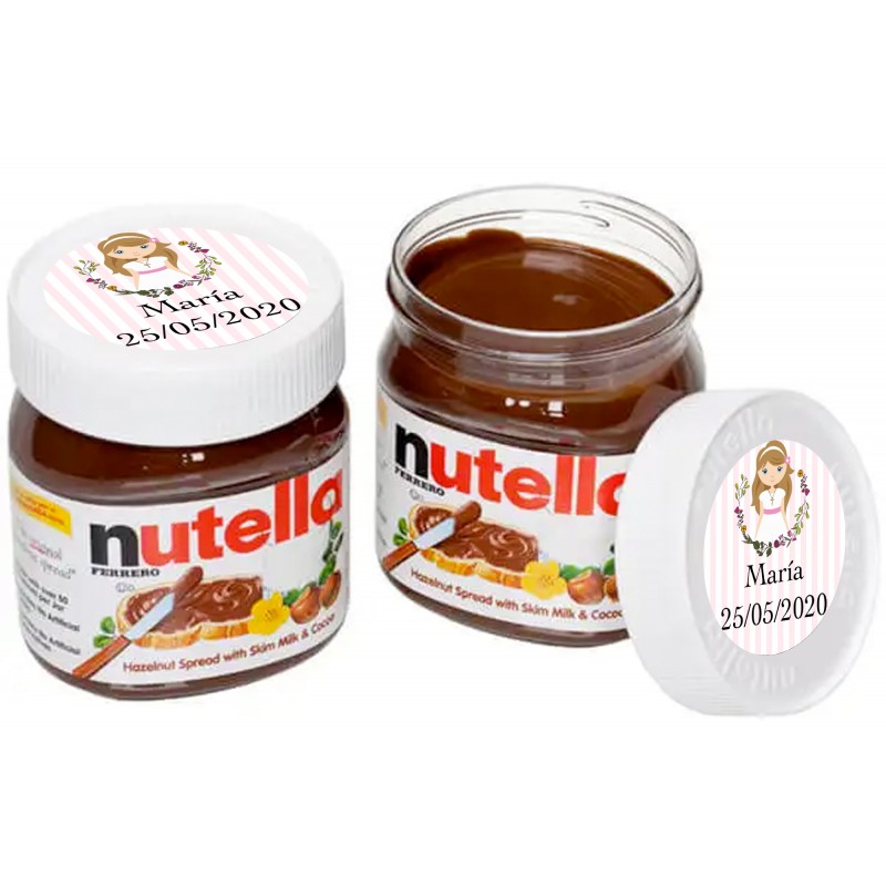 Nutella 25 Gramos Personalizada con Adhesivo de Comunión Niña Nutella 25 Gramos Personalizada con Adhesivo de Comunión Niña