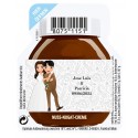Nutella de 15 gramos para un Servicio Personalizada con Adhesivo de Boda