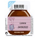 Nutella de 15 gramos para un Servicio Personalizada con Adhesivo de Bautizo Niña