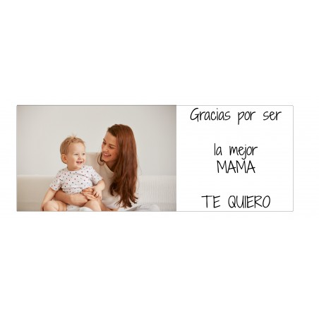 Plantilla para taza personalizada con foto y texto