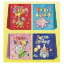 Bolsa cumpleaños mediana con diseño de animales surtidos