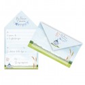 Pack de 10 Invitaciones Sobres de Comunión Celeste