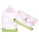 Pack de 10 Invitaciones Sobres de Comunión Rosa