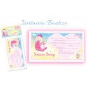Pack de 10 Invitaciones Bautizo Niña