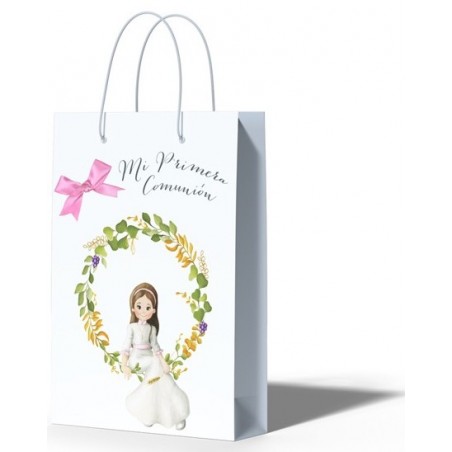 Bolsa Mediana Comunión Niña Sentada