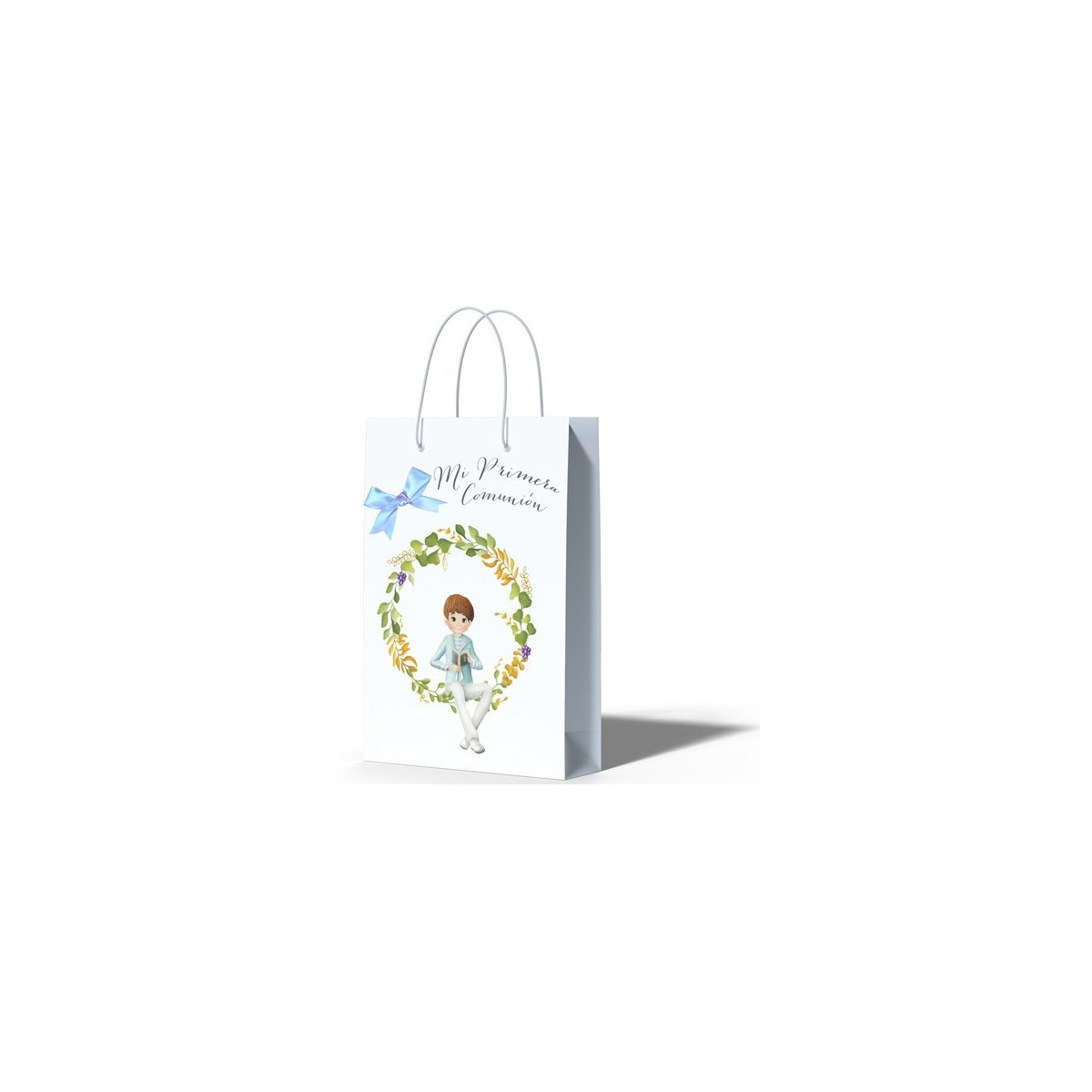 Bolsa mediana niño comunión sentado