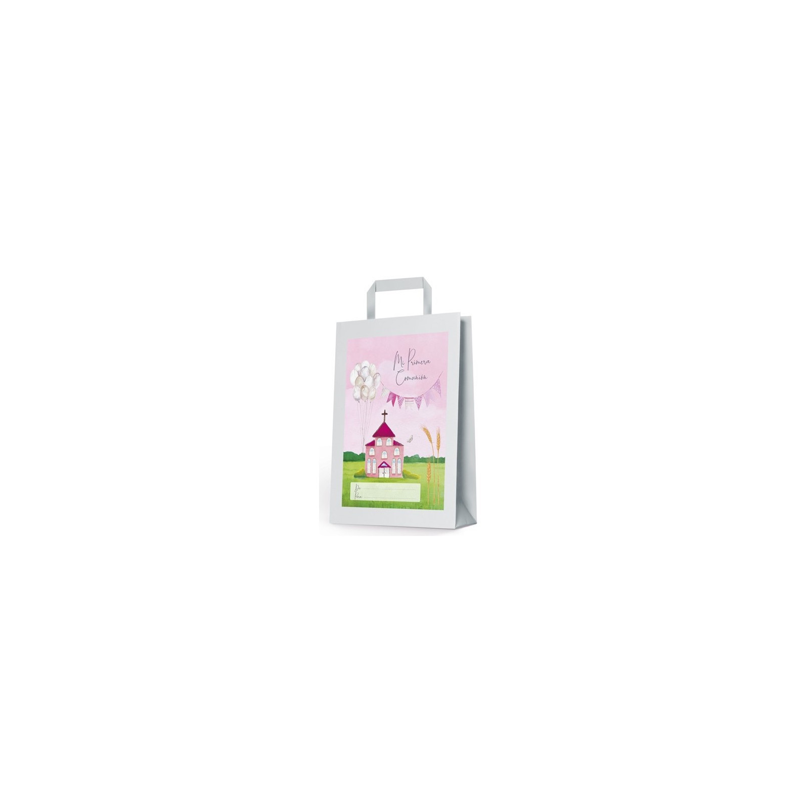 Bolsa mediana comunión iglesia rosa