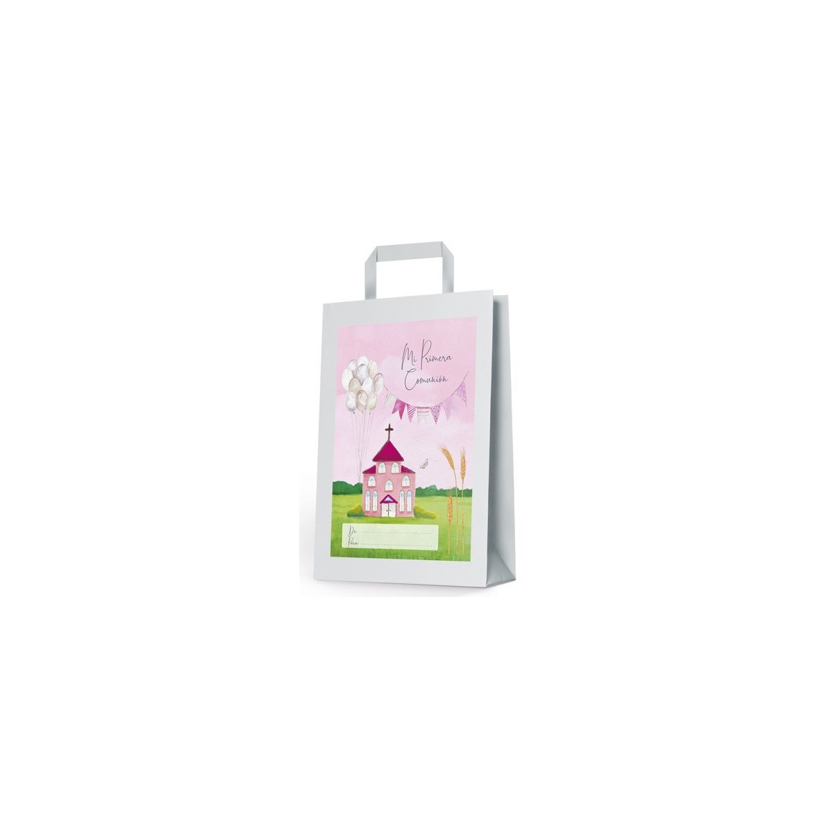 Bolsa pequeña comunión iglesia rosa