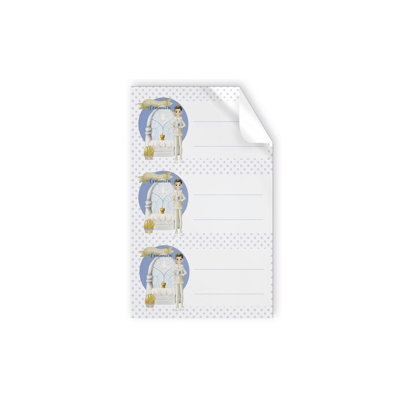 Pack de 9 adhesivos niño comunión en altar