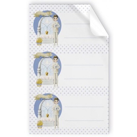 Pack de 9 Adhesivos Niño Comunión en Altar