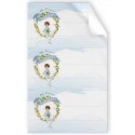Pack de 9 adhesivos niño comunión sentado