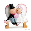 Figura de tarta boda pit & pita sentados