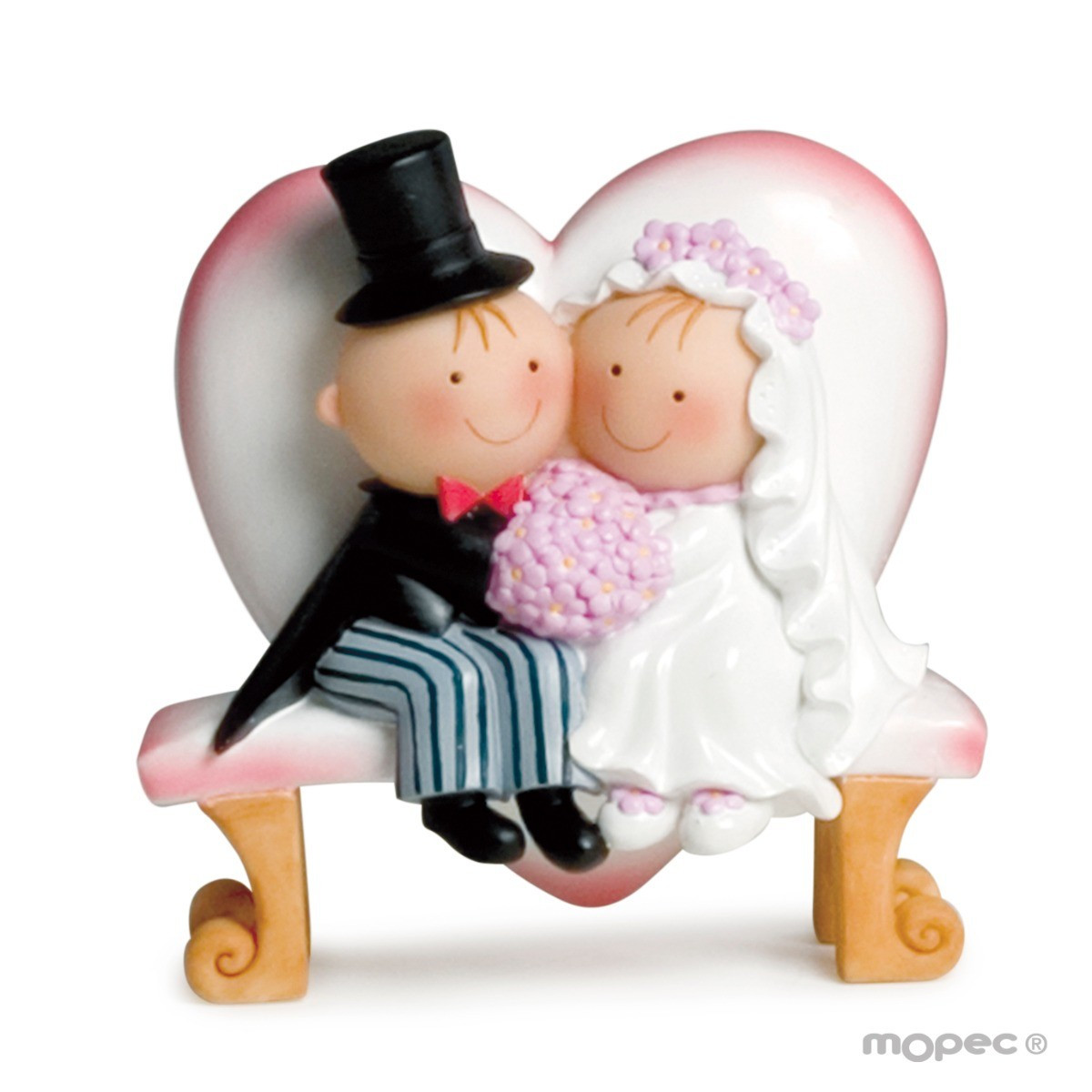 Figura de tarta boda pit & pita sentados