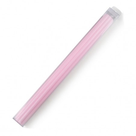 Cirio de Bautizo Rosa Acanalado Presentado en Caja 40x3,2cm