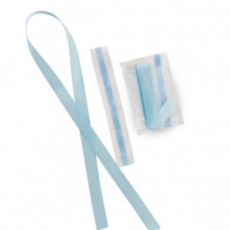 Decoración azul para cirio