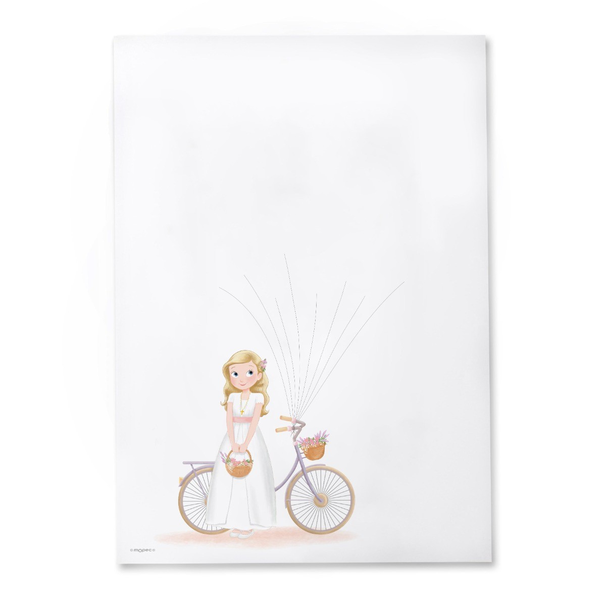 Lámina árbol de huellas comunión niña