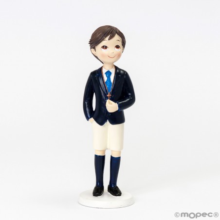 Figura de Tarta Comunión Niño Moreno con Pantalón Corto