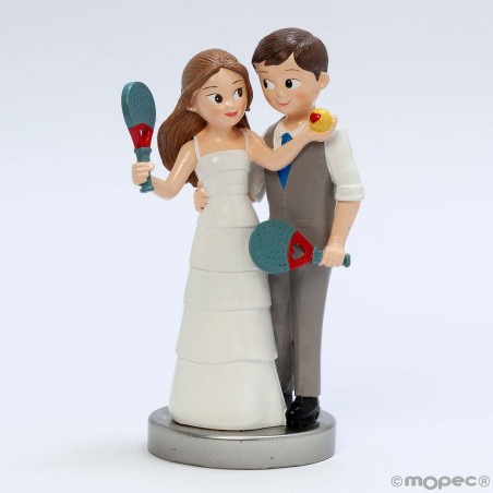Figura de Tarta para Boda Novios Padel
