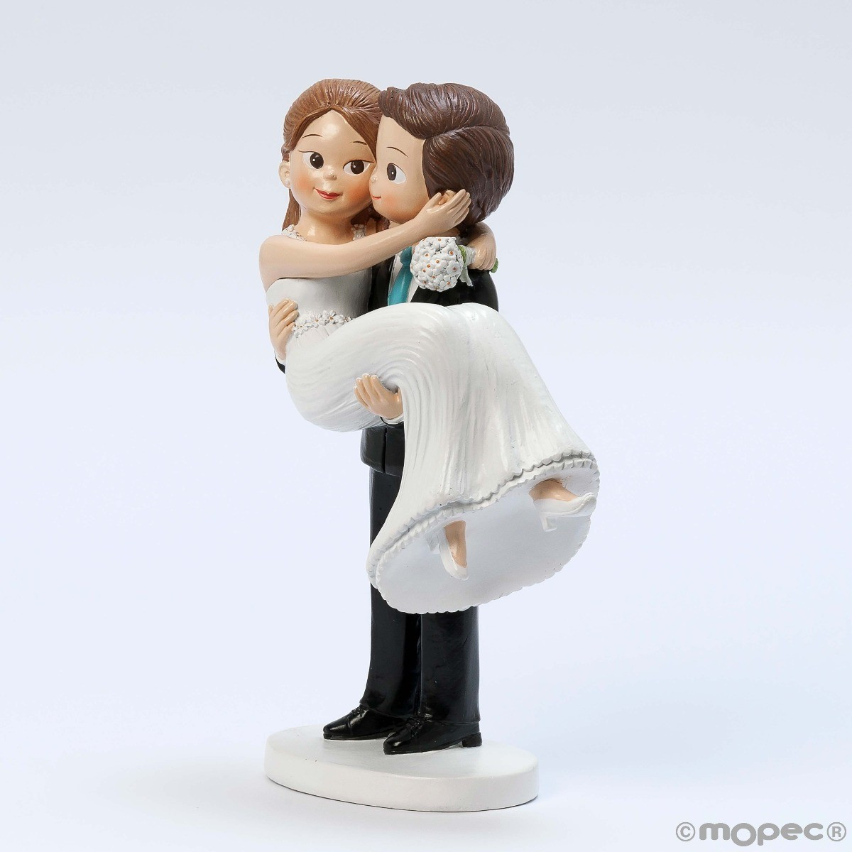 Figura de tarta boda novia en brazos
