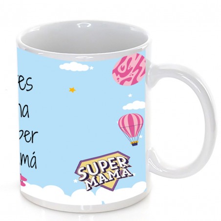 Taza personalizada super mamá