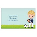 Botella de Vino y Sacacorchos Personalizados con Nombre de Invitado, Nombre Niño y Fecha en Bolsa de Regalo Comunión