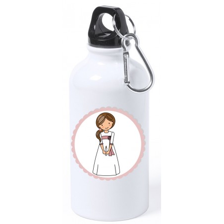 Botella niña comunión personalizada con texto y nombre