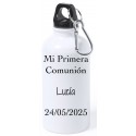Botella niña comunión personalizada con texto y nombre