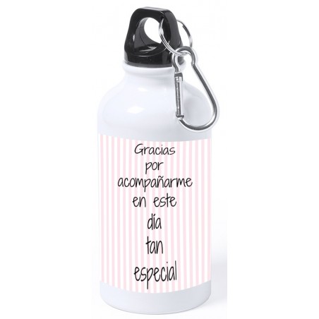 Botella personalizada niña comunión con nombre y dedicatoria