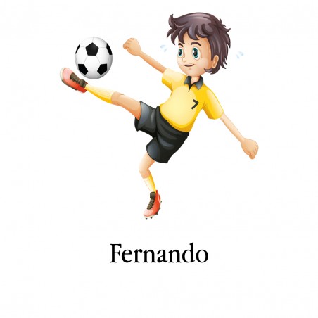 Plantilla para Bidón Modelo Niño Fútbol