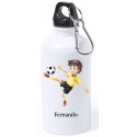 Bidón Blanco Niño Fútbol Personalizado con Nombre