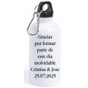 Bidón de boda novios moto personalizado con texto