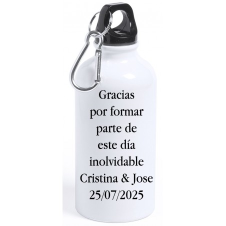 Bidón de boda novios moto personalizado con texto