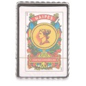 Baraja española en sobre kraft con nombre de invitado personalizada