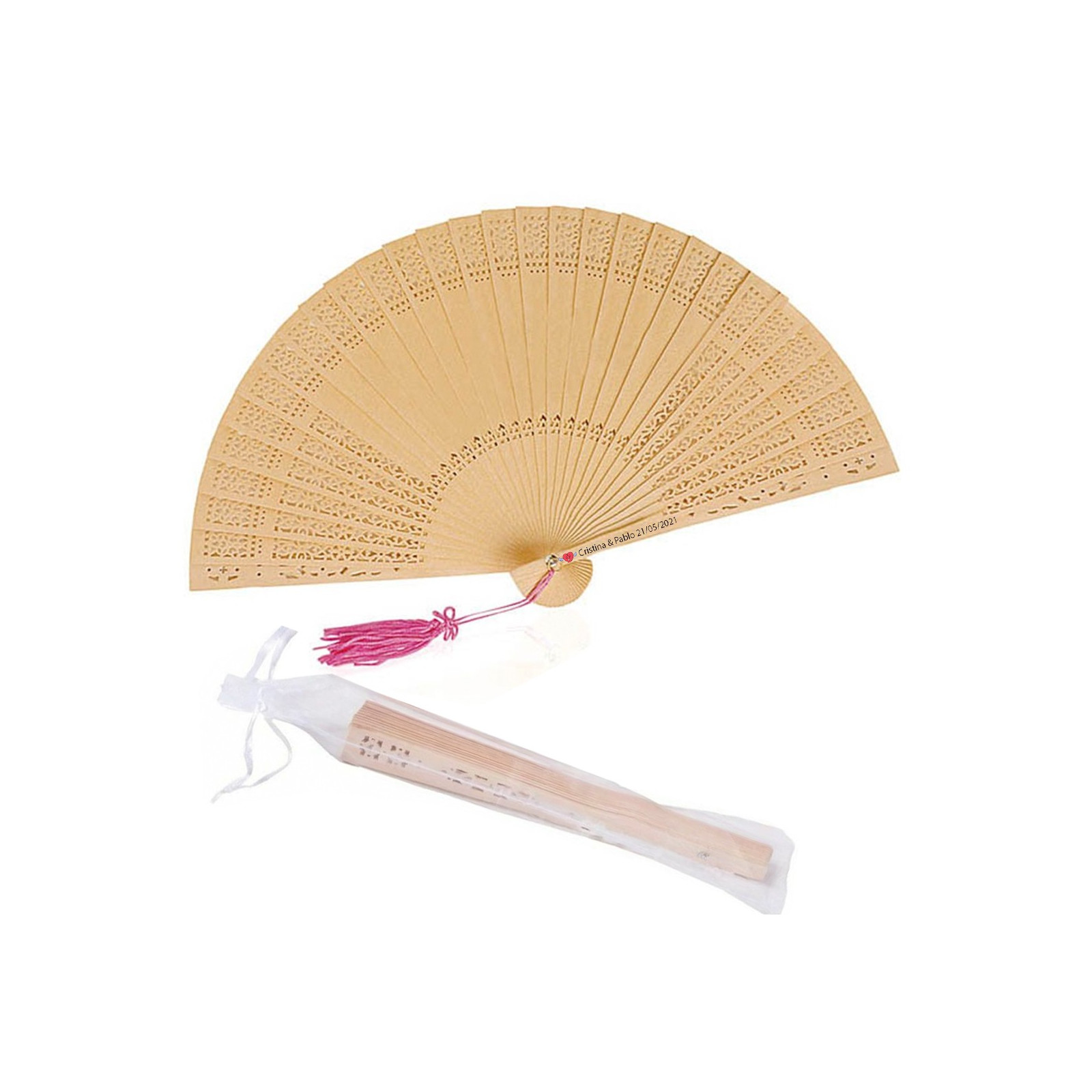 Detalles Invitadas Mujer Abanico Personalizado